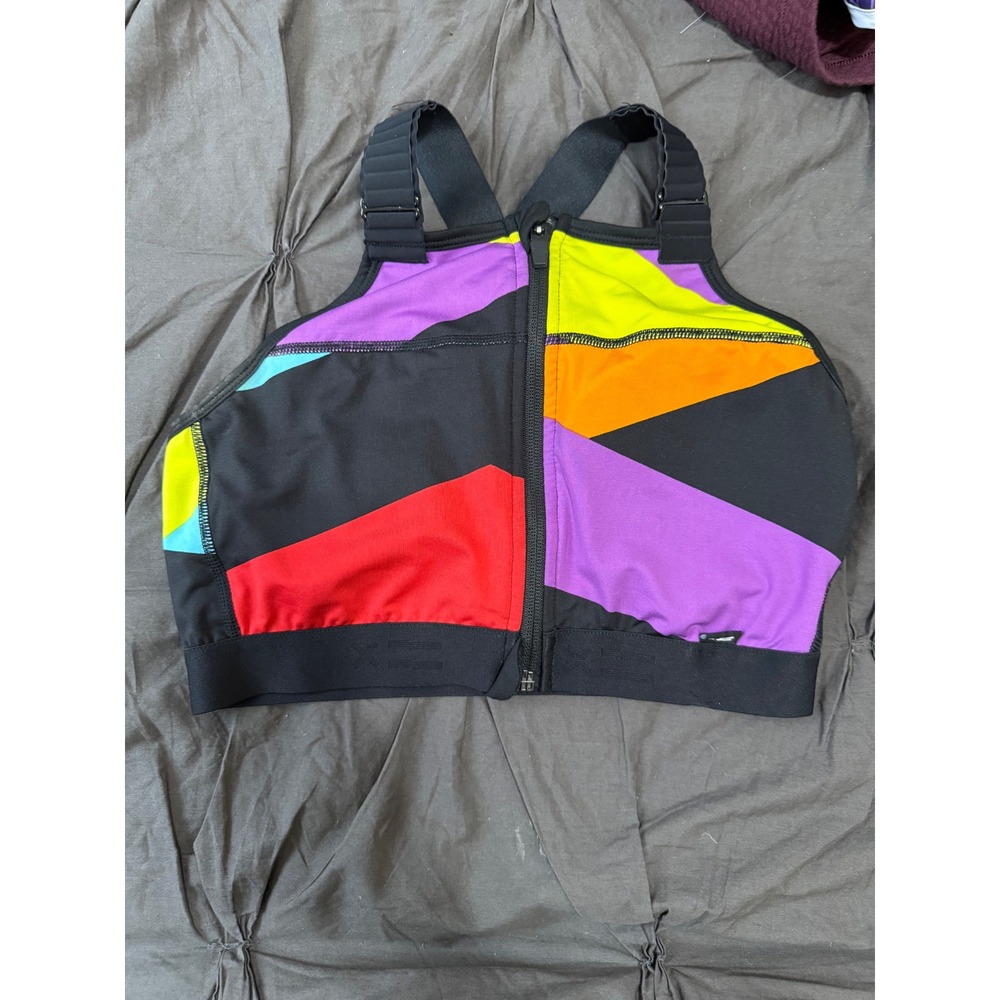 TomboyX Colorful Geometric‎ Print Sports Bra Activewear Top